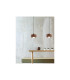 Tevo Slim Pendant Ceiling Light Terracotta Opal Matte G9-8