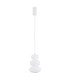 Orlando Slim Pendant Ceiling Light White Gloss Opal GU10-1