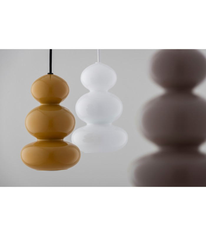 Orlando Slim Pendant Ceiling Light White Gloss Opal GU10-2