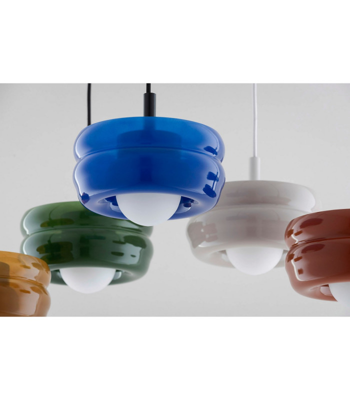 Tevo Slim Pendant Ceiling Light Cobalt Opal Matte G9-3
