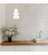 Orlando Slim Pendant Ceiling Light White Gloss Opal GU10-4