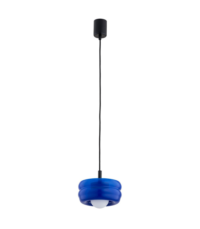 Tevo Slim Pendant Ceiling Light Cobalt Opal Matte G9-6