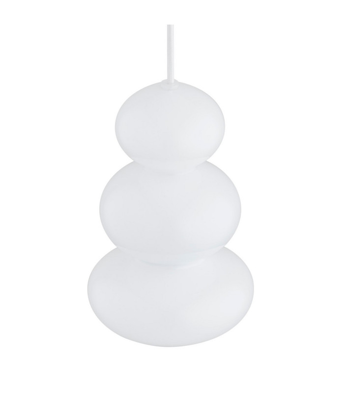Orlando Slim Pendant Ceiling Light White Gloss Opal GU10-6