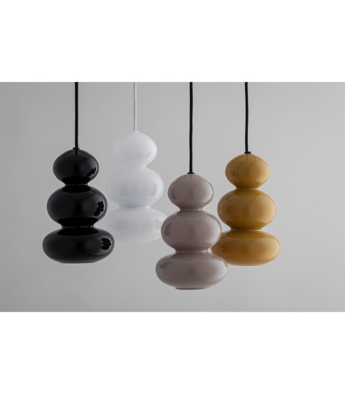 Orlando Slim Pendant Ceiling Light White Gloss Opal GU10-7