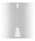 Orlando Slim Pendant Ceiling Light White Gloss Opal GU10-9