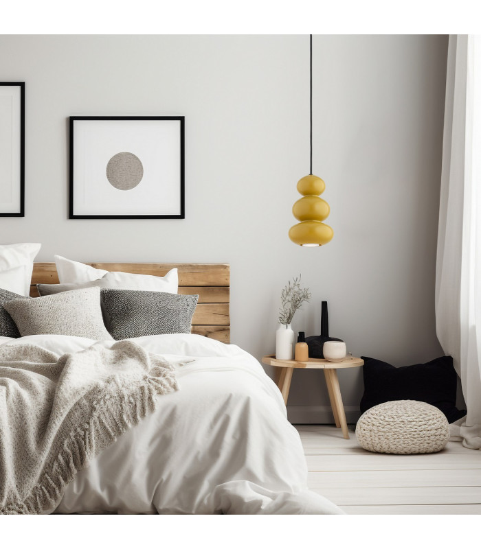 Orlando Slim Pendant Ceiling Light Honey Gloss GU10-3