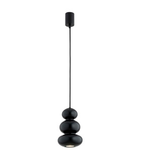 Orlando Slim Pendant Ceiling Light Black-Green Gloss GU10-1