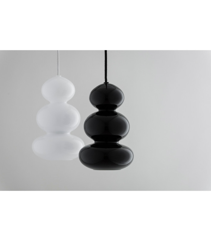 Orlando Slim Pendant Ceiling Light Black-Green Gloss GU10-2