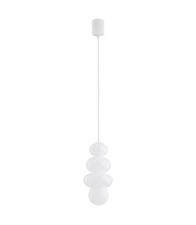 Orlando Plus Slim Pendant Ceiling Light Opal White Gloss Opal Matte G9 IP44-1