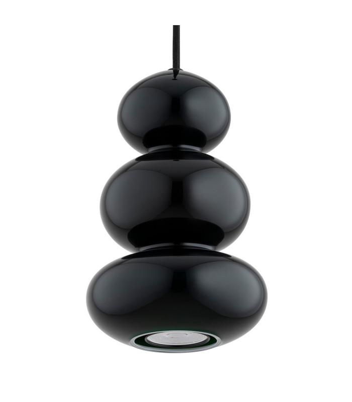 Orlando Slim Pendant Ceiling Light Black-Green Gloss GU10-5