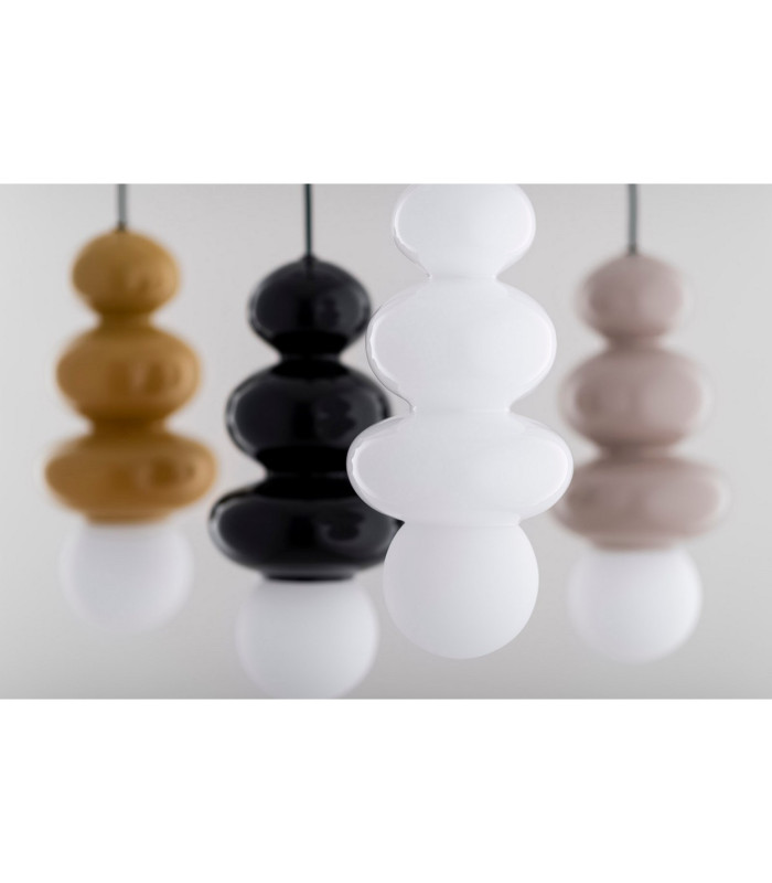 Orlando Plus Slim Pendant Ceiling Light Opal White Gloss Opal Matte G9 IP44-3
