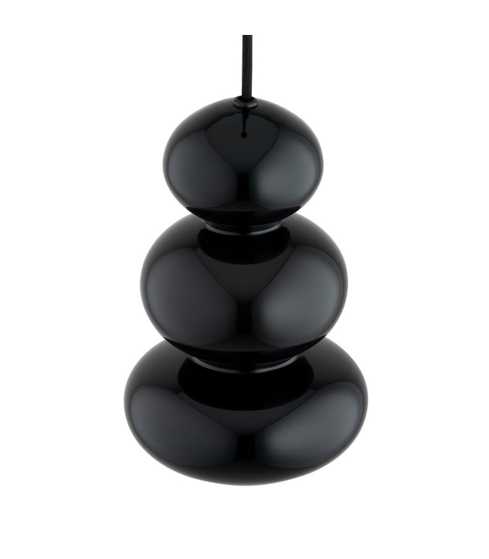 Orlando Slim Pendant Ceiling Light Black-Green Gloss GU10-6