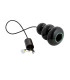 Orlando Slim Pendant Ceiling Light Black-Green Gloss GU10-9
