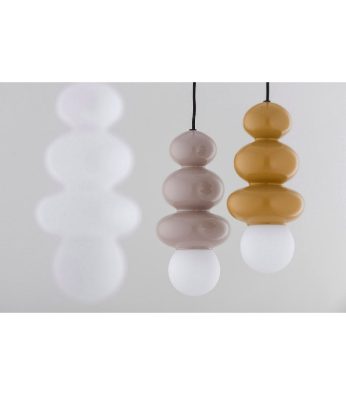 Orlando Plus Slim Pendant Ceiling Light Cashmere Gloss Opal Matte G9 IP44-3