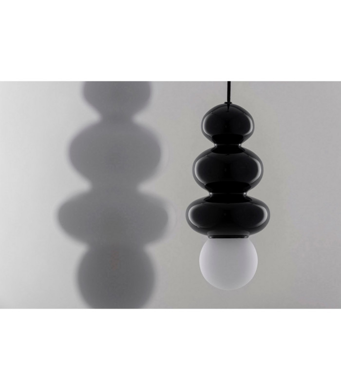 Orlando Plus Slim Pendant Ceiling Light Black-Green Gloss Opal Matte G9 IP44-3