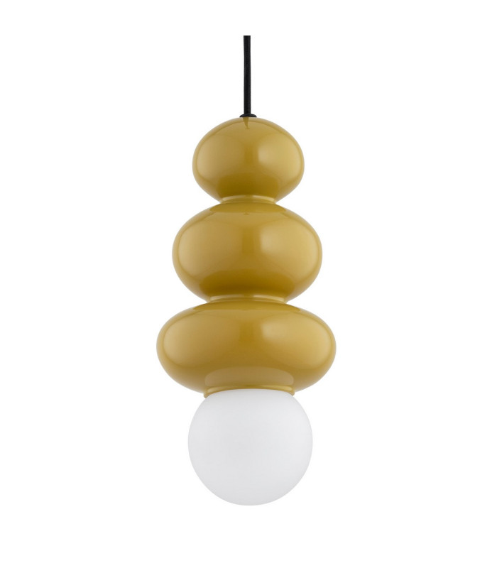 Orlando Plus Slim Pendant Ceiling Light Honey Gloss Opal Matte G9 IP44-6