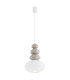 Diego Globe Pendant Ceiling Light Cashmere Gloss Opal Shade GU10-1