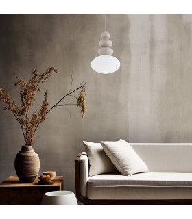 Diego Globe Pendant Ceiling Light Cashmere Gloss Opal Shade GU10-2