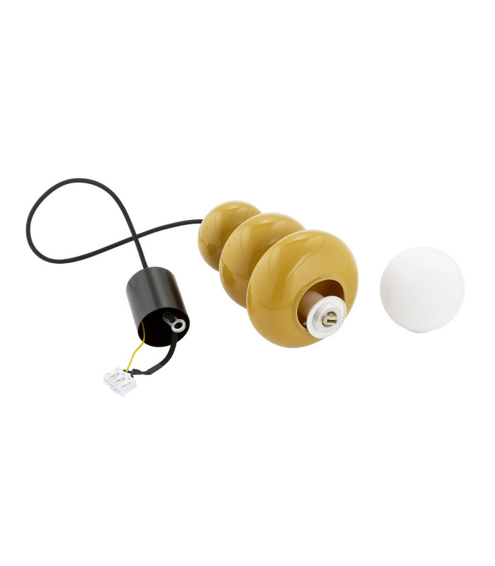 Orlando Plus Slim Pendant Ceiling Light Honey Gloss Opal Matte G9 IP44-8