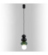 Orlando Plus Slim Pendant Ceiling Light Black-Green Gloss Opal Matte G9 IP44-8