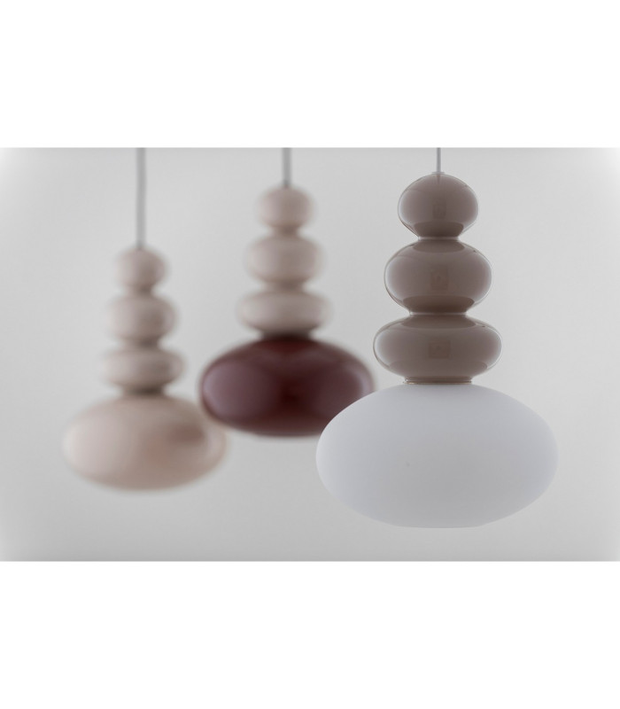 Diego Globe Pendant Ceiling Light Cashmere Gloss Opal Shade GU10-4