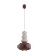 Diego Globe Pendant Ceiling Light Cashmere Gloss Dark Terracotta Gloss GU10-1