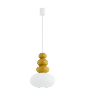Diego Globe Pendant Ceiling Light Honey Gloss GU10-1