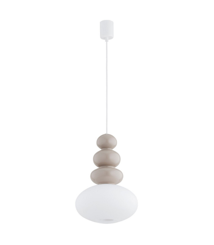 Diego Globe Pendant Ceiling Light Cashmere Gloss Opal Shade GU10-8