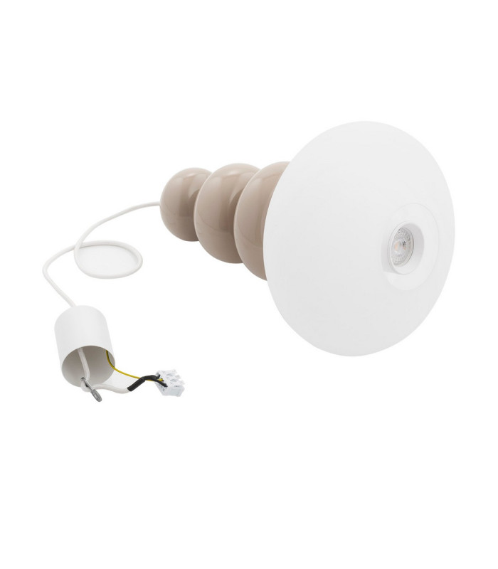 Diego Globe Pendant Ceiling Light Cashmere Gloss Opal Shade GU10-9