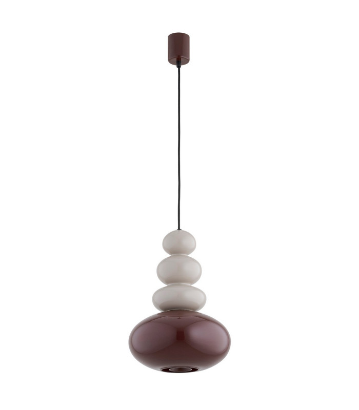 Diego Globe Pendant Ceiling Light Cashmere Gloss Dark Terracotta Gloss GU10-7