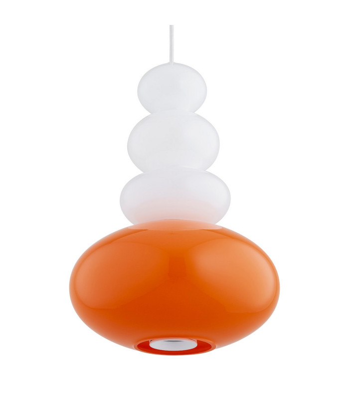 Diego Globe Pendant Ceiling Light Juicy Orange Gloss GU10-7