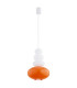 Diego Globe Pendant Ceiling Light Juicy Orange Gloss GU10-1