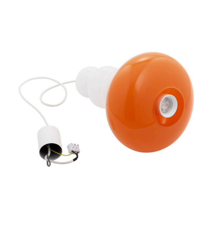 Diego Globe Pendant Ceiling Light Juicy Orange Gloss GU10-8