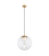 Sacramento Globe Pendant Ceiling Light Transparent Gold GX53-1