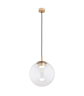 Sacramento Globe Pendant Ceiling Light Transparent Gold GX53-1