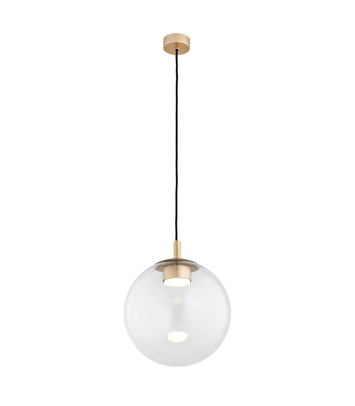 Sacramento Globe Pendant Ceiling Light Transparent Gold GX53-1