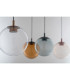 Sacramento Globe Pendant Ceiling Light Transparent Gold GX53-2