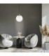 Sacramento Globe Pendant Ceiling Light Transparent Gold GX53-4