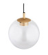 Sacramento Globe Pendant Ceiling Light Transparent Gold GX53-5