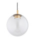 Sacramento Globe Pendant Ceiling Light Transparent Gold GX53-6
