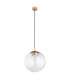 Sacramento Globe Pendant Ceiling Light Transparent Gold GX53-7