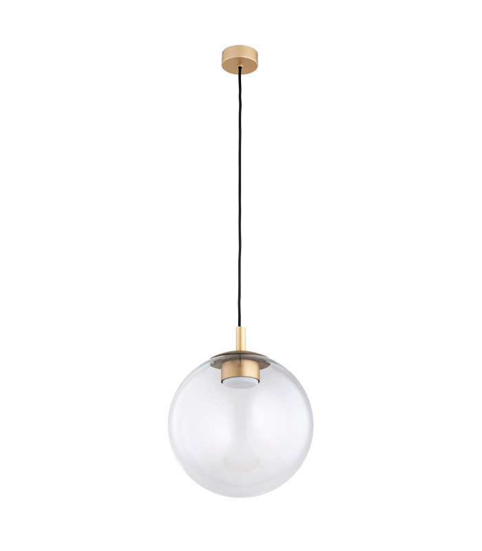 Sacramento Globe Pendant Ceiling Light Transparent Gold GX53-7