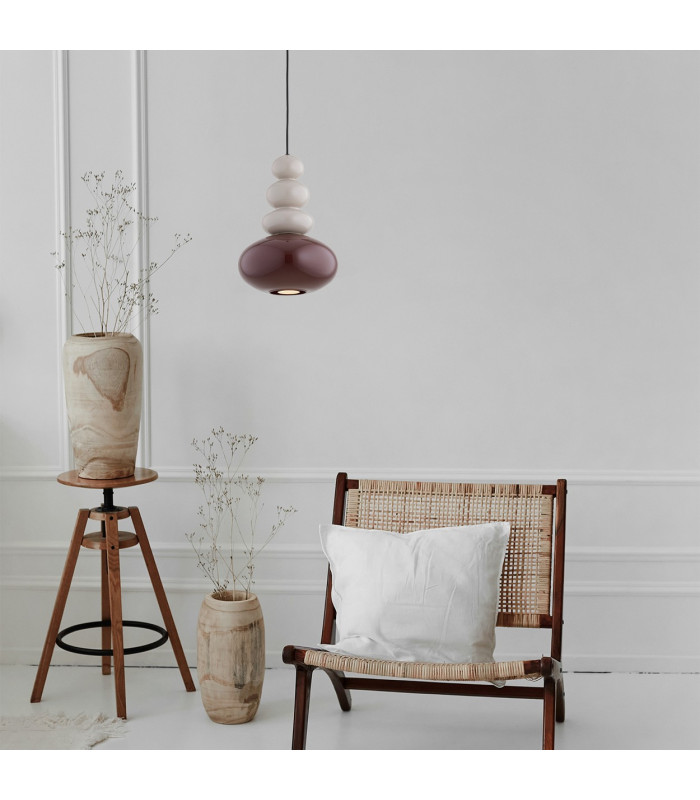 Diego Globe Pendant Ceiling Light Cashmere Gloss Dark Terracotta Gloss GU10-2