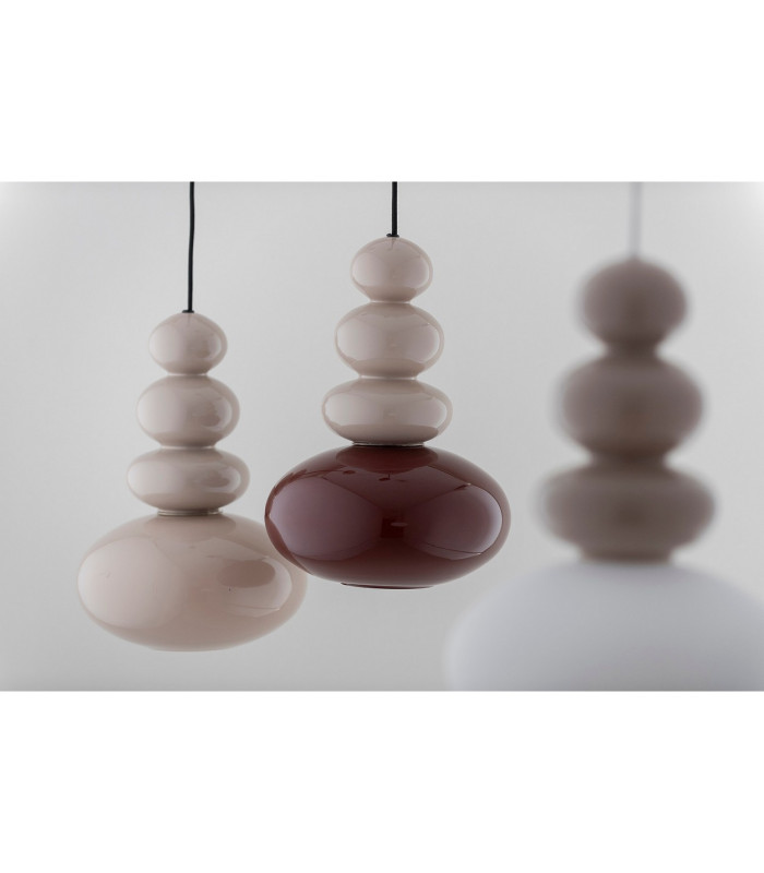 Diego Globe Pendant Ceiling Light Cashmere Gloss Dark Terracotta Gloss GU10-3