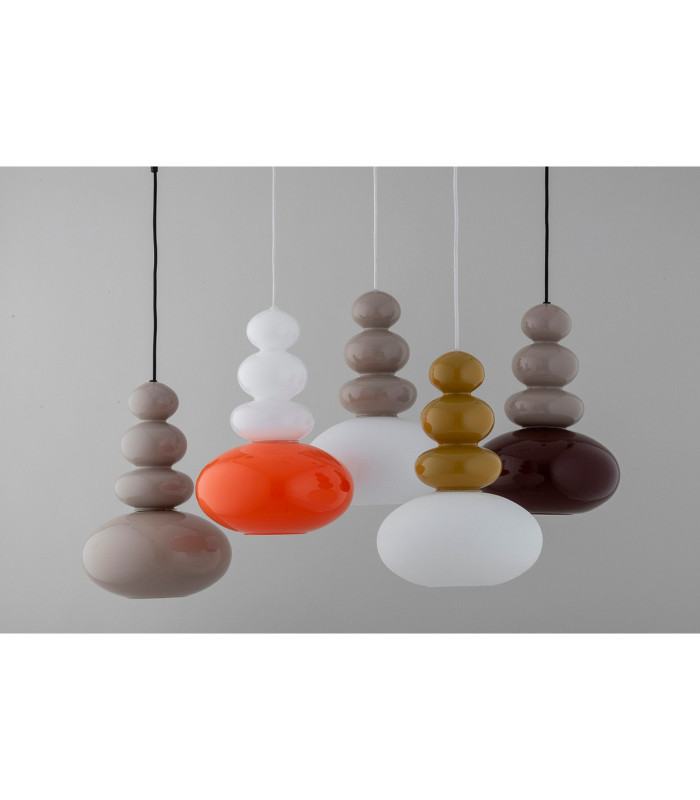 Diego Globe Pendant Ceiling Light Cashmere Gloss Dark Terracotta Gloss GU10-4