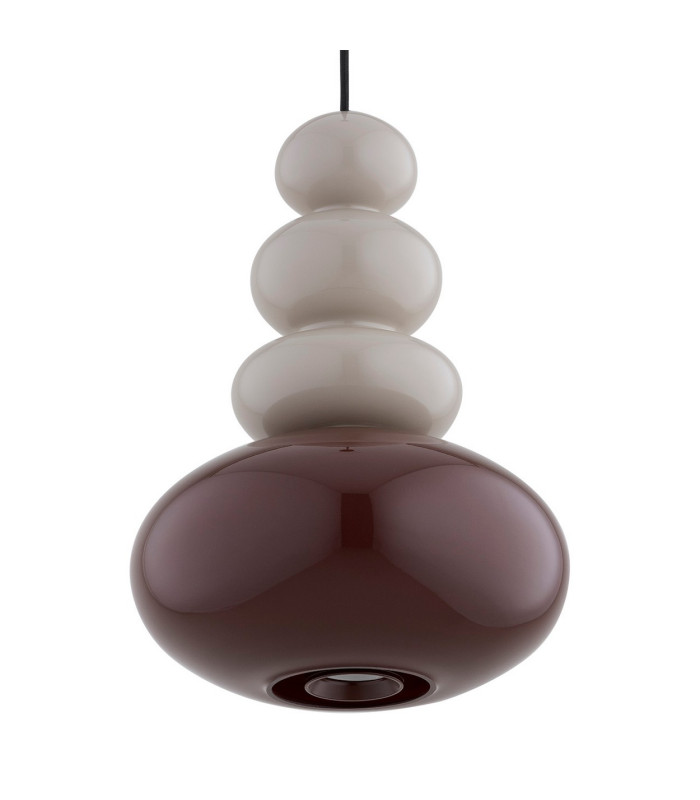 Diego Globe Pendant Ceiling Light Cashmere Gloss Dark Terracotta Gloss GU10-6