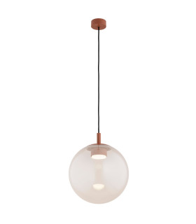 Sacramento Globe Pendant Ceiling Light Dirty Pink Iridescent Terracotta GX53-1