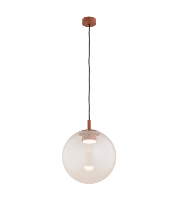 Sacramento Globe Pendant Ceiling Light Dirty Pink Iridescent Terracotta GX53-1