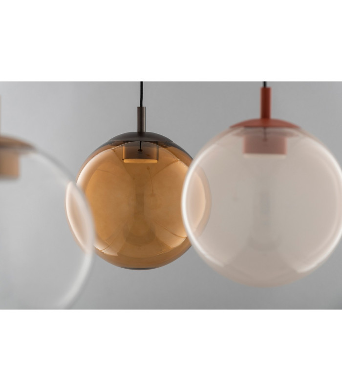 Sacramento Globe Pendant Ceiling Light Dirty Pink Iridescent Terracotta GX53-5