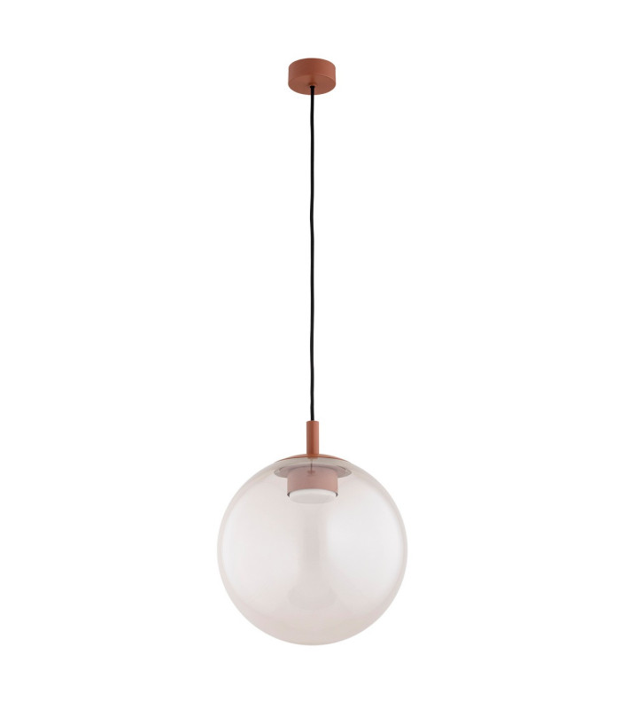 Sacramento Globe Pendant Ceiling Light Dirty Pink Iridescent Terracotta GX53-8